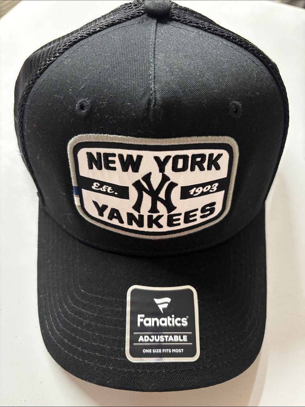 Fanatics Black New York Yankees Patch Trucker Hat